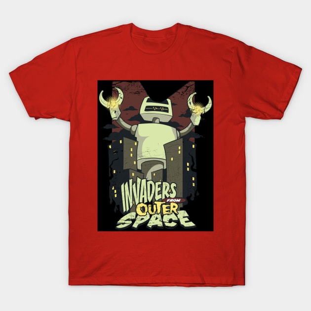 Invaders from Space! For B-movie sci-fi lovers and fans of space adventure. T-Shirt by BecomeAHipsterGeekNow